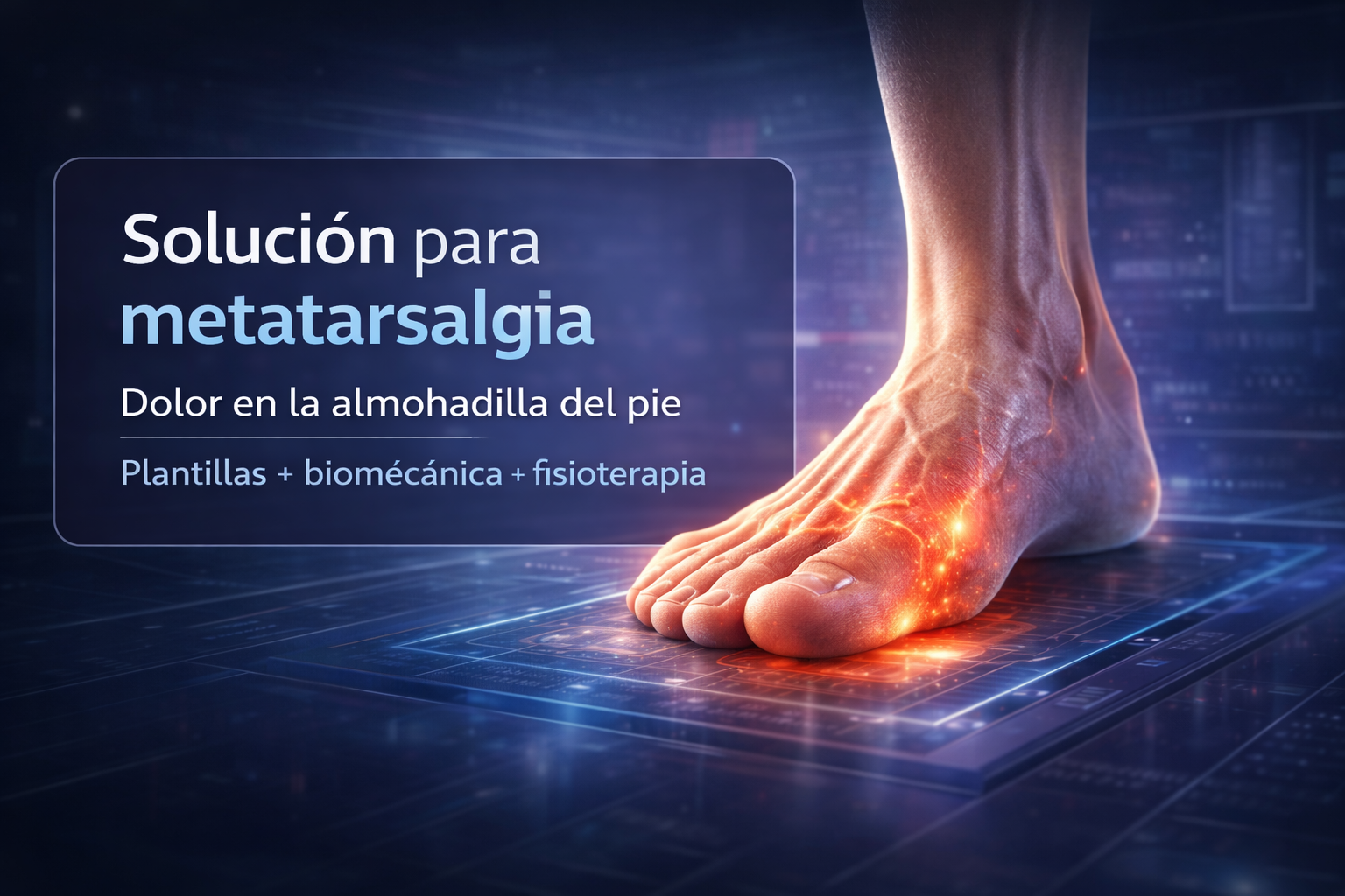 Tratamiento para metatarsalgia en UltraMed con diagnóstico biomecánico y plantillas personalizadas