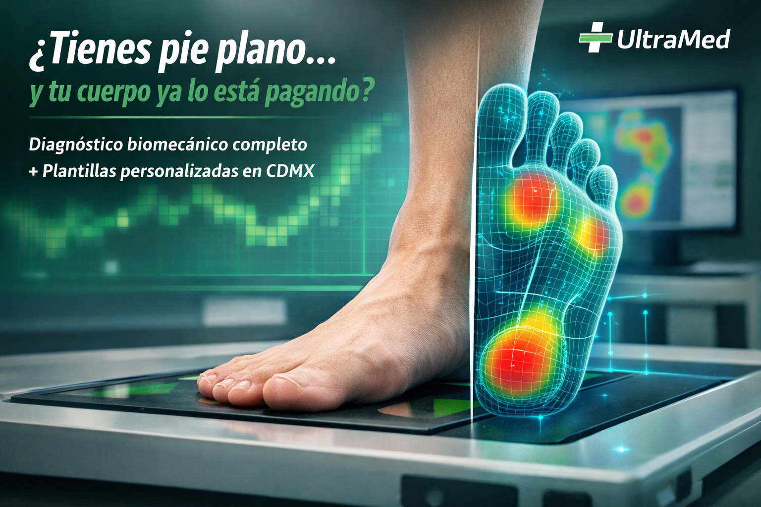 Tratamiento para pie plano en UltraMed CDMX: diagnóstico biomecánico y plantillas personalizadas